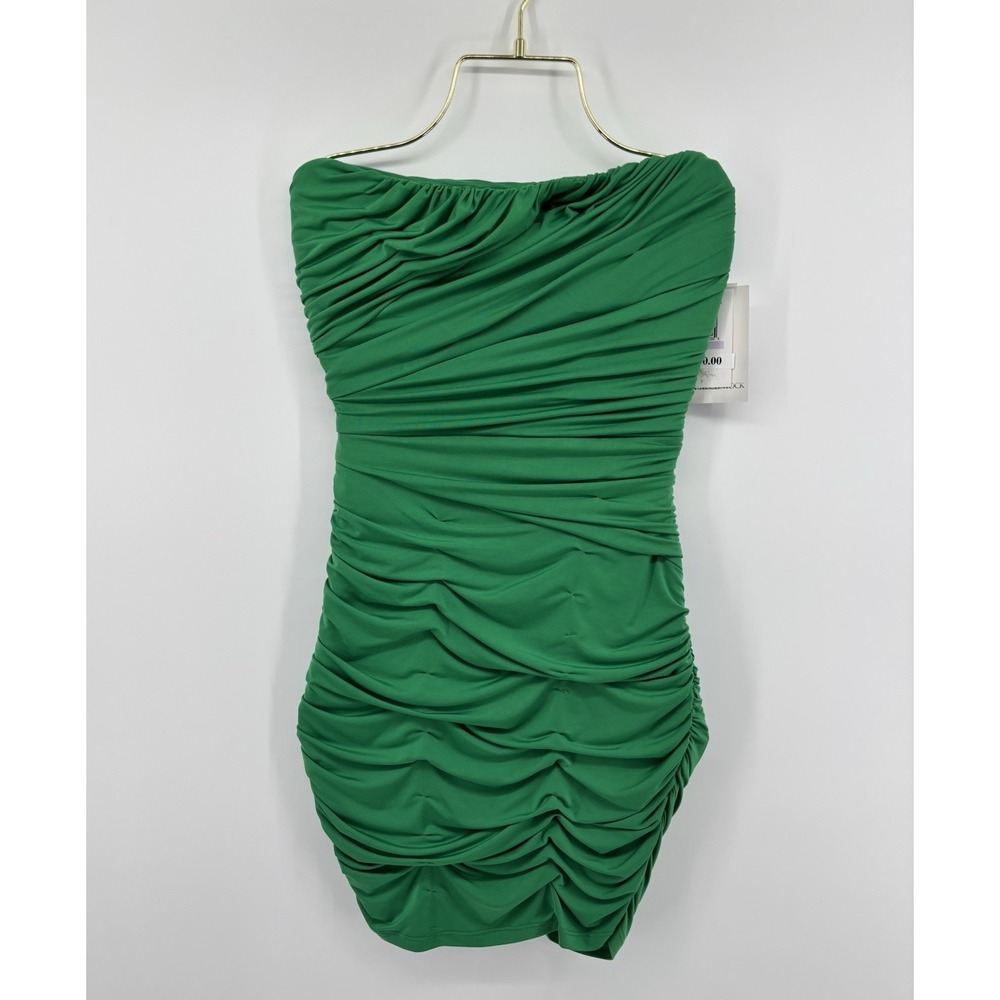NWT Vintage Jessica McClintock Ruched Strapless Mini Dress Sz 6 Cocktail Formal